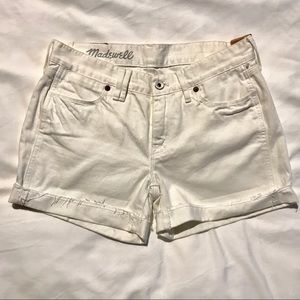 Madewell Off White Denim Shorts Size 26 NWT